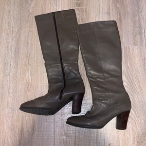 Quest Kobe Collection leather knee high heeled boots